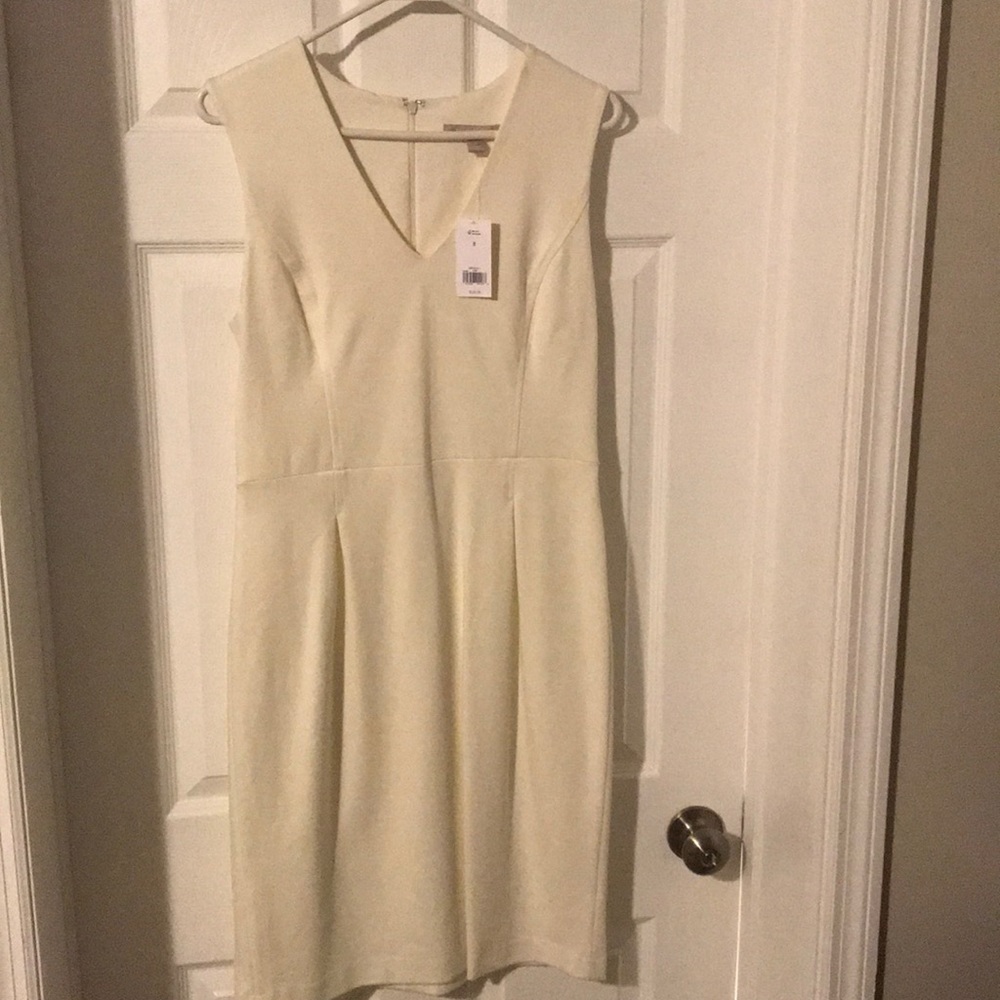 Cotton stretch suiting dress